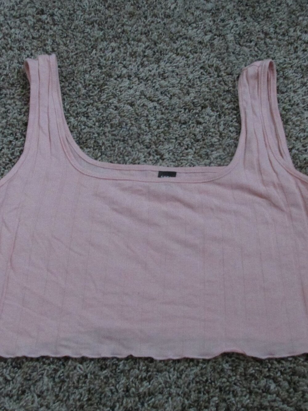 Shein Crop Top Pullover Belly Tank Top Shirt Womens Medium Pink Sleeveless